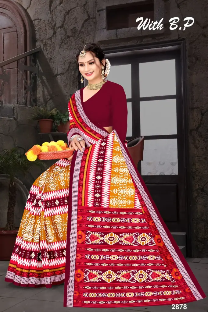 [2835] Sambalpuri Cotton Saree 1241