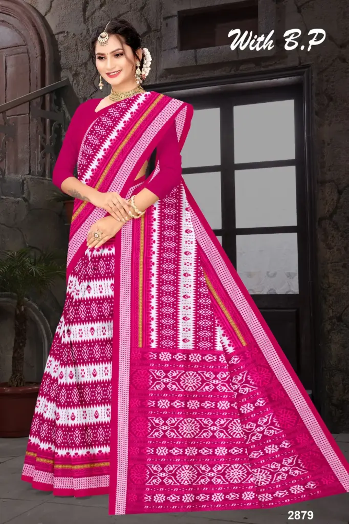 [2830] Sambalpuri Cotton Saree 1241