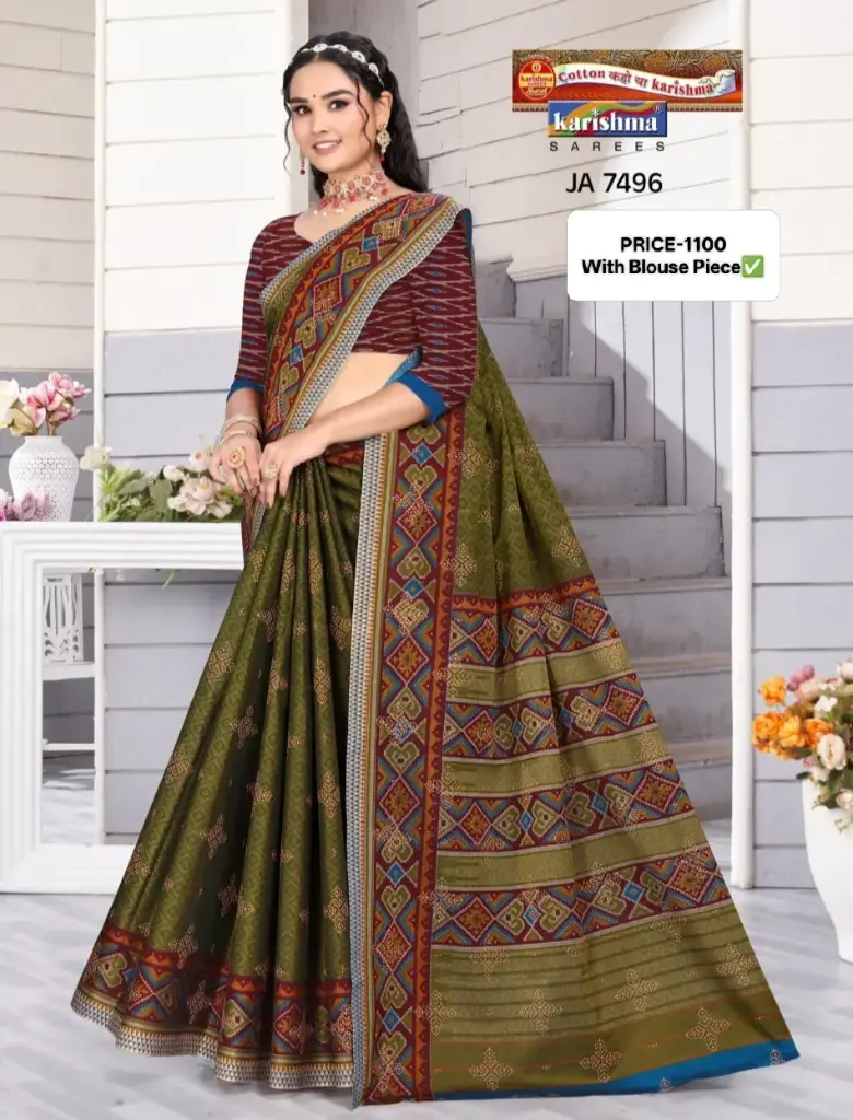Karishma Masleen Cotton Saree JA7496