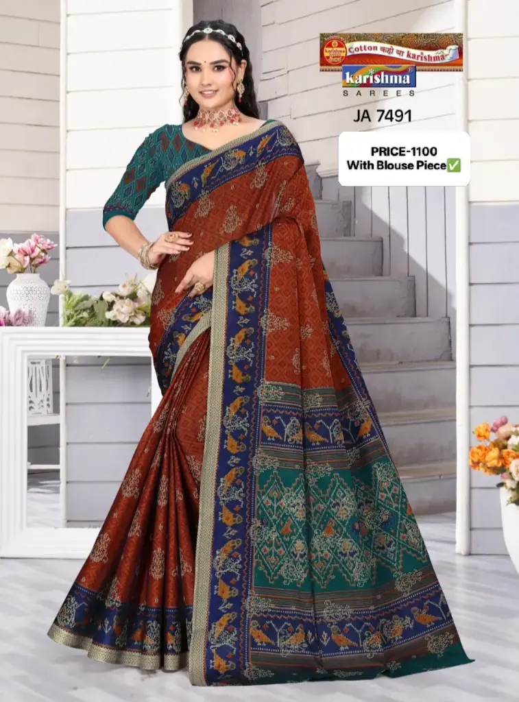 Karishma Masleen Cotton Saree JA7491