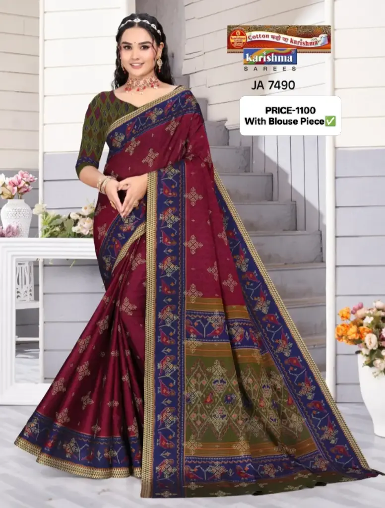 Karishma Masleen Cotton Saree JA7490