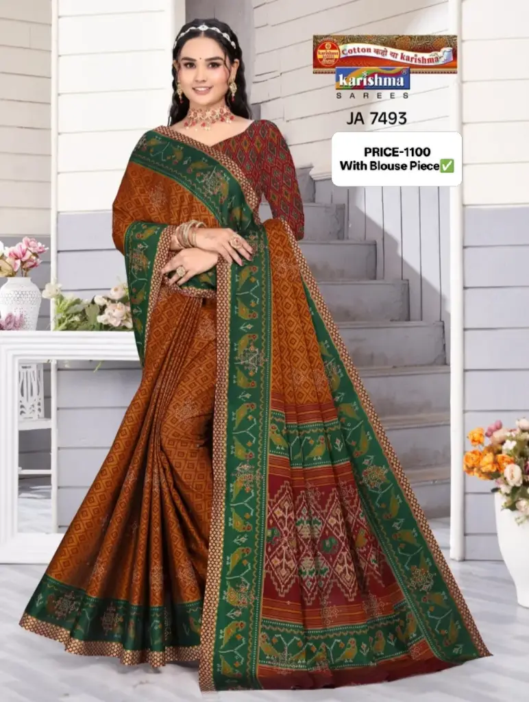 Karishma Masleen Cotton Saree JA7493