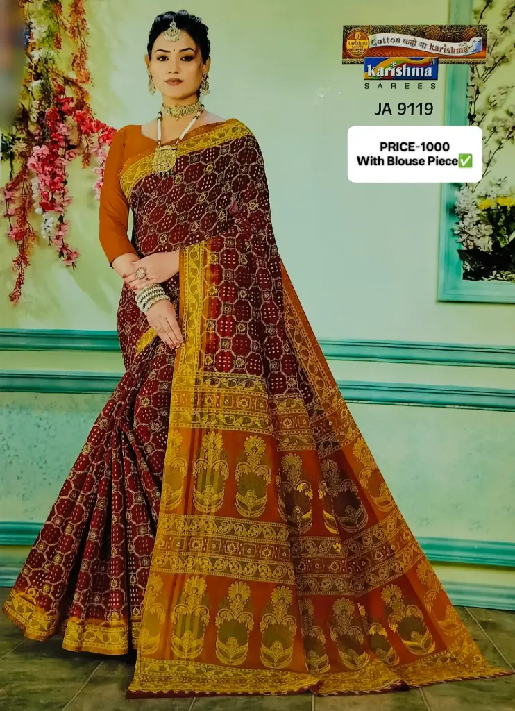Karishma Rang Kanchi Cotton Saree JA-9119