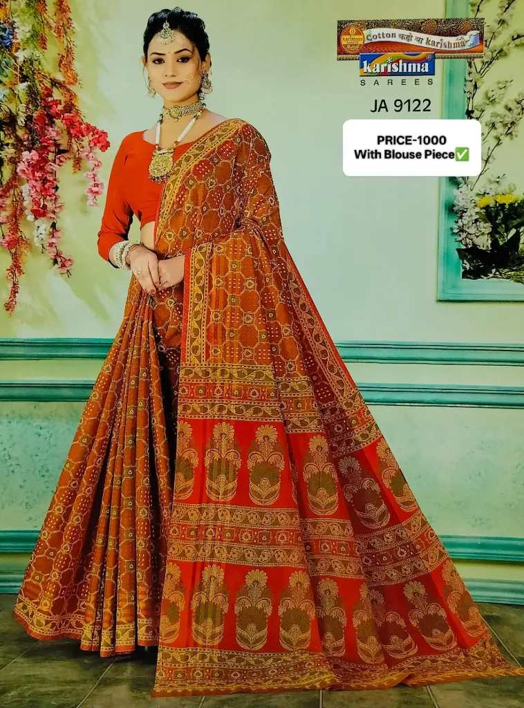 Karishma Rang Kanchi Cotton Saree JA-9122