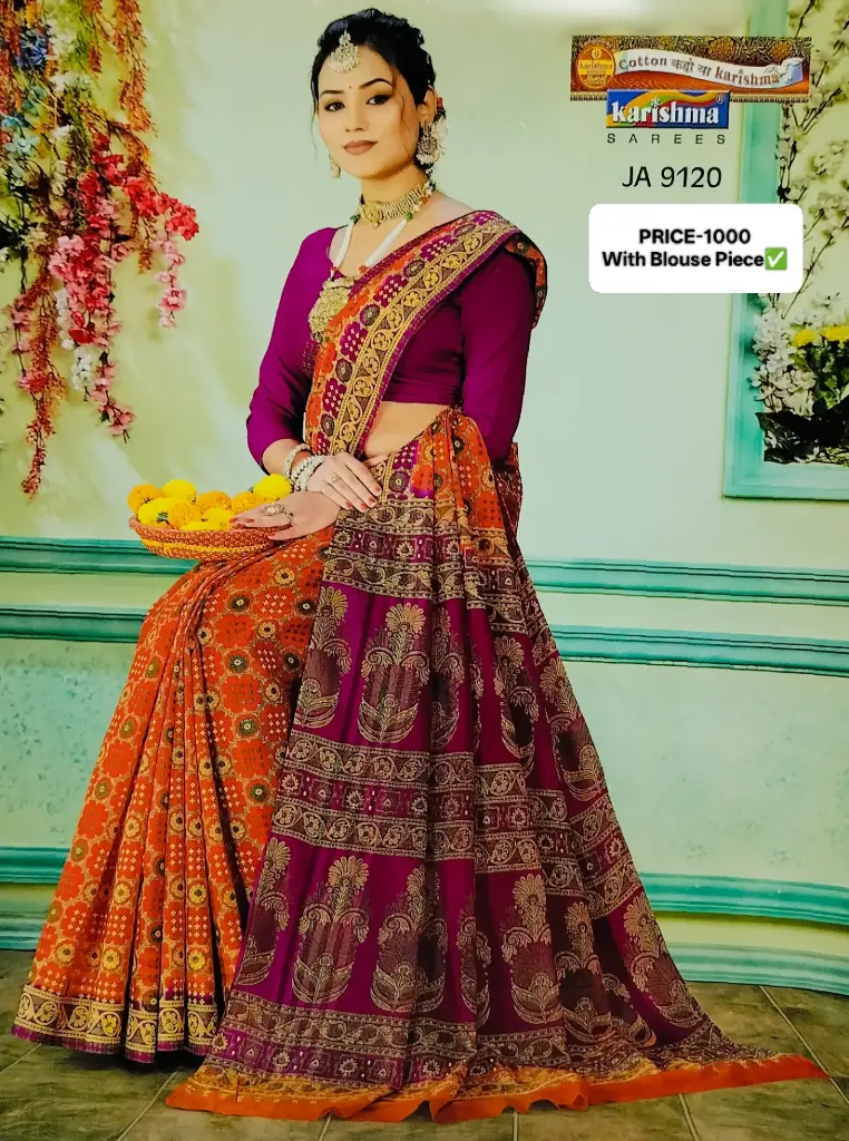 Karishma Rang Kanchi Cotton Saree JA-9120