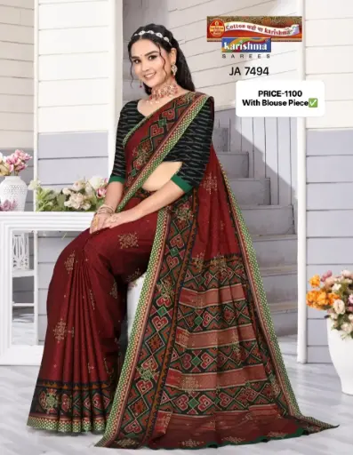 Karishma Masleen Cotton Saree JA7494
