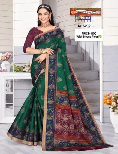 Karishma Masleen Cotton Saree JA7492