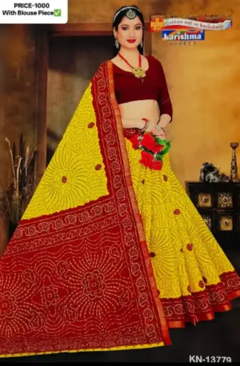 Karishma Rangolee Pari Cotton Saree KN-13779