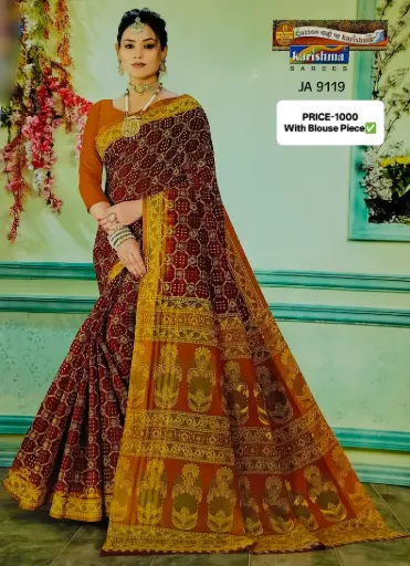 Karishma Rang Kanchi Cotton Saree JA-9119