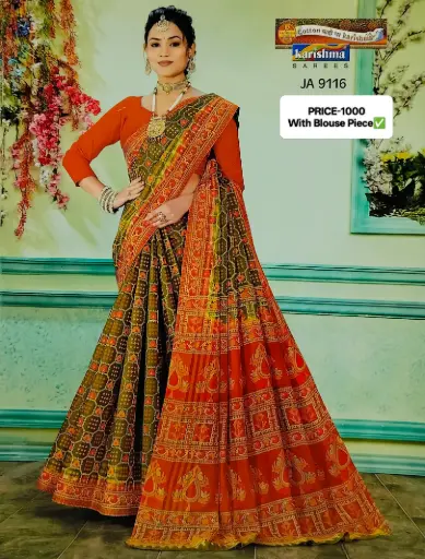 Karishma Rang Kanchi Cotton Saree JA-9116