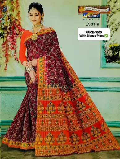 Karishma Rang Kanchi Cotton Saree JA-9118