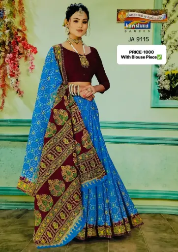 Karishma Rang Kanchi Cotton Saree JA-9115