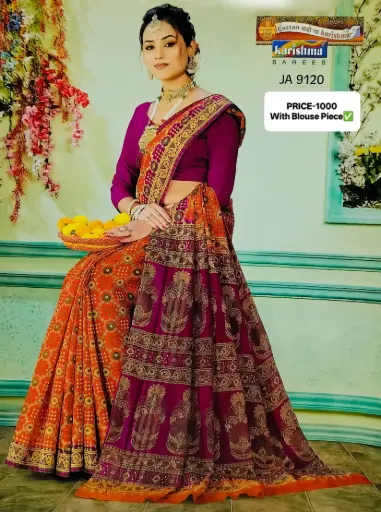 Karishma Rang Kanchi Cotton Saree JA-9120